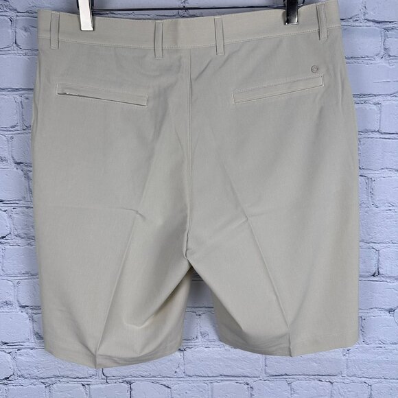 Peter Millar Men's Shackleford Performance 9" Hybrid Golf Short, Size W33, Sand - Picture 6 of 15
